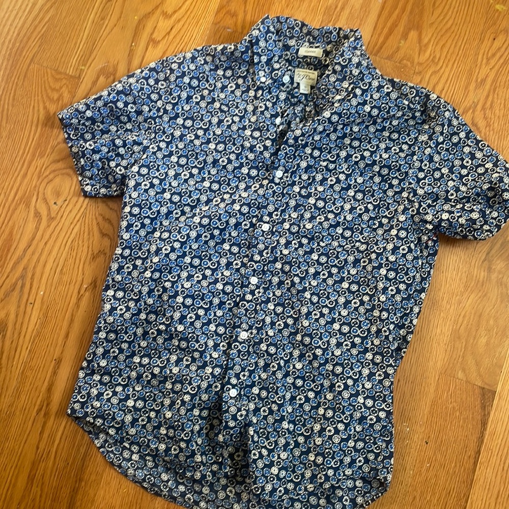 Cotton j crew shirt sleeve button down